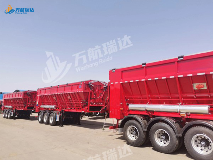 履带式后推自卸半挂车