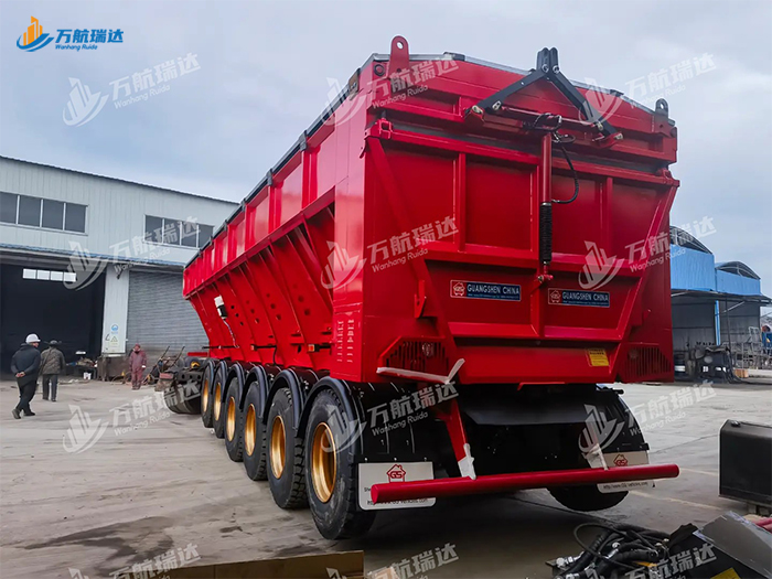 履带式后推自卸半挂车