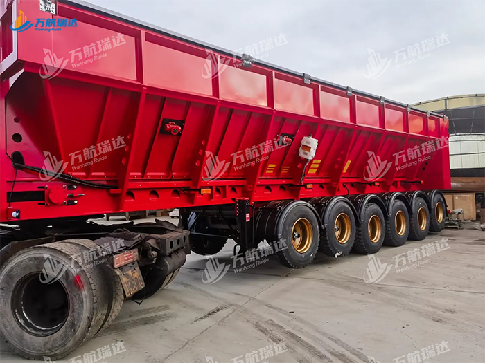 履带式后推自卸半挂车