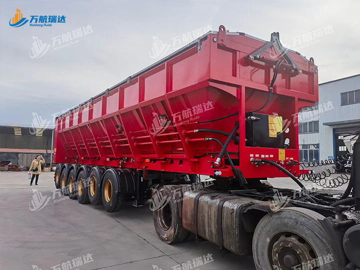 履带式后推自卸半挂车