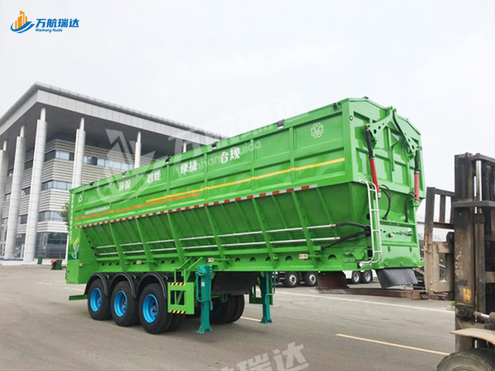 履带式后推自卸半挂车