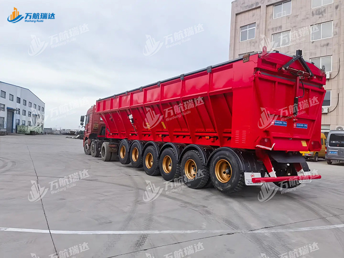 履带式后推自卸半挂车