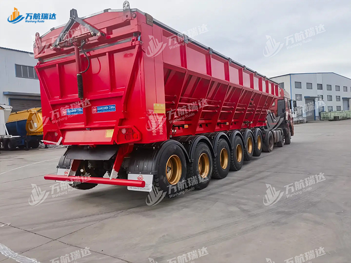 履带式后推自卸半挂车