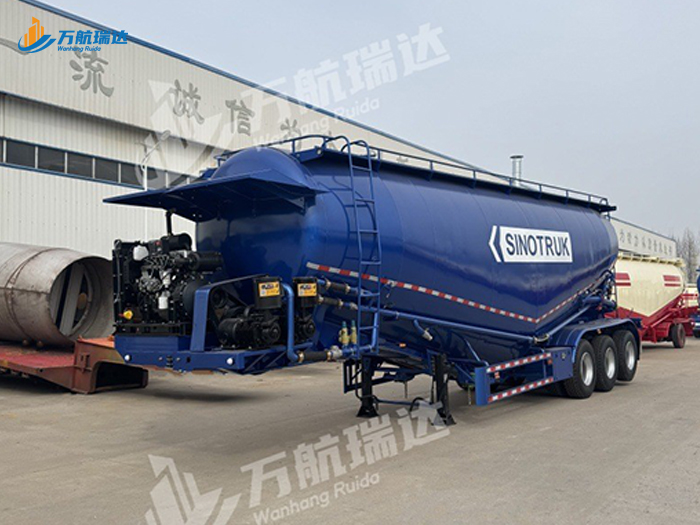 卧式罐粉粒物料运输半挂车
