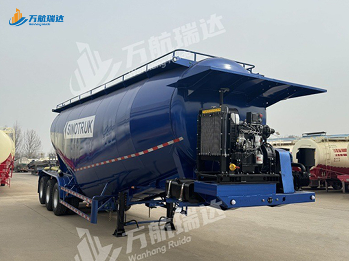 卧式罐粉粒物料运输半挂车