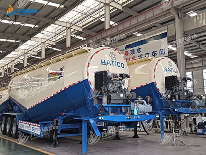 卧式罐粉粒物料运输半挂车