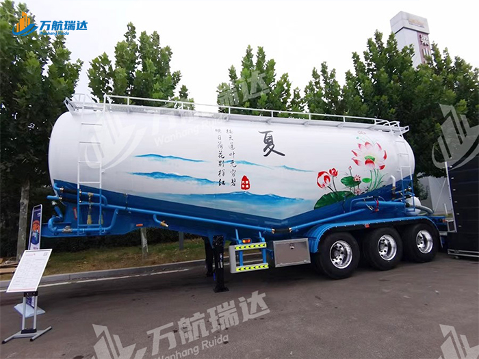 卧式罐粉粒物料运输半挂车