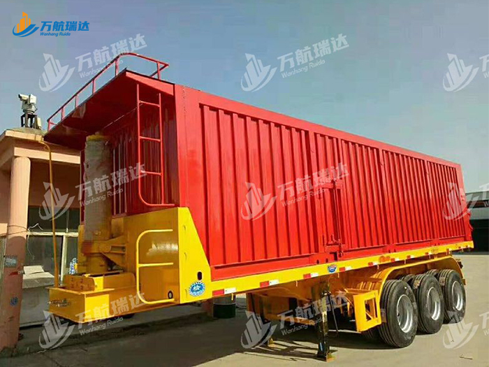 后翻式集装箱半挂车