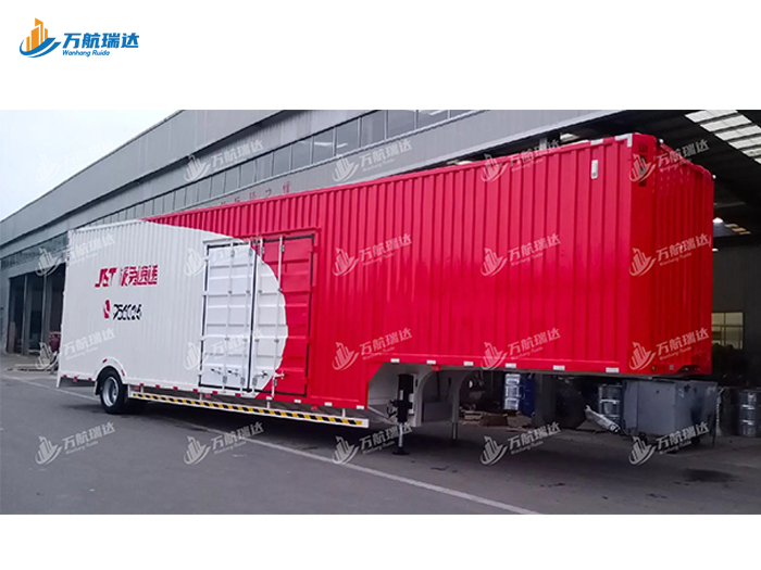 鹅颈式集装箱运输车