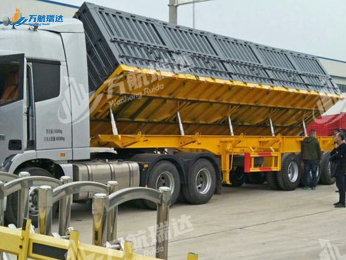 厢式侧翻自卸半挂车