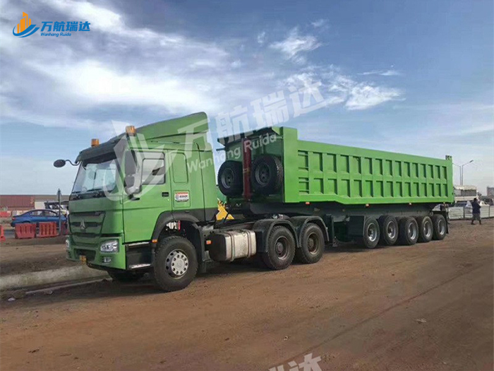 厢式后翻自卸半挂车