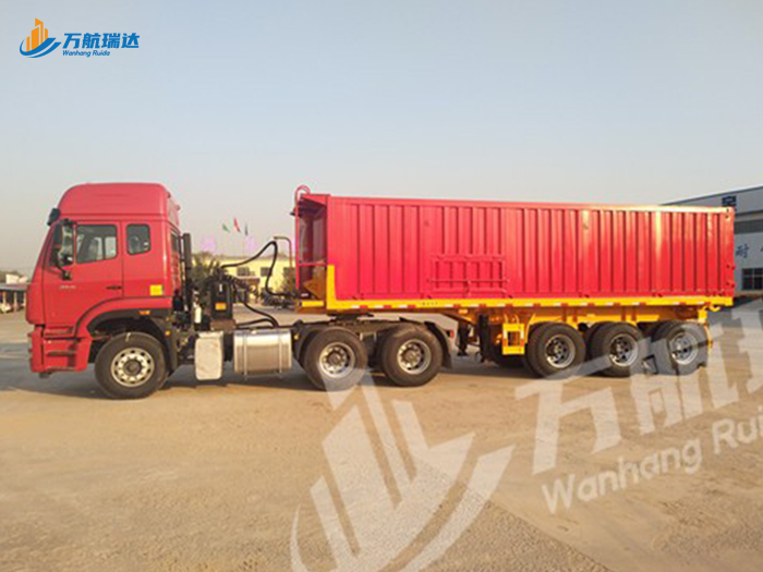 骨架后翻自卸半挂车