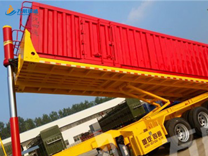 骨架后翻自卸半挂车