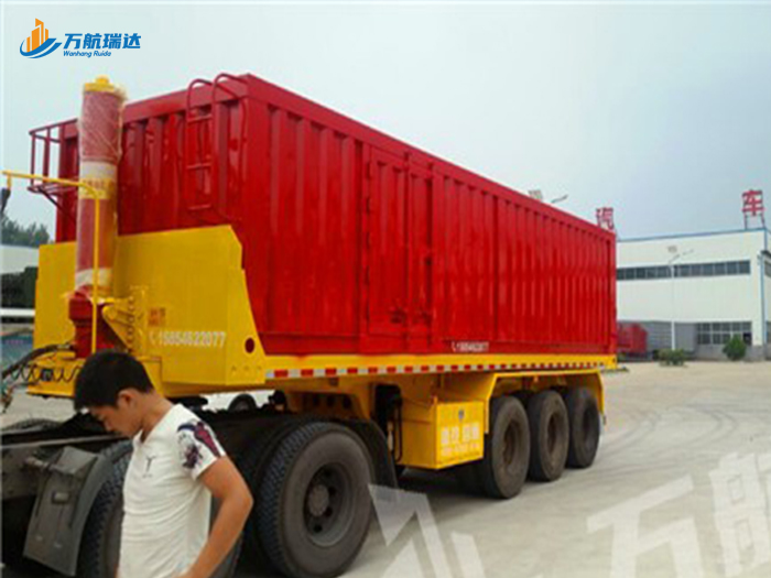 骨架后翻自卸半挂车