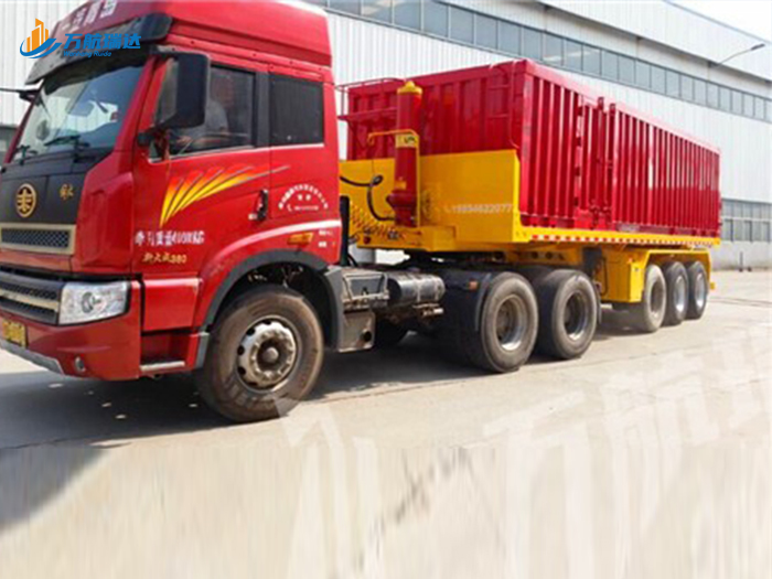 骨架后翻自卸半挂车