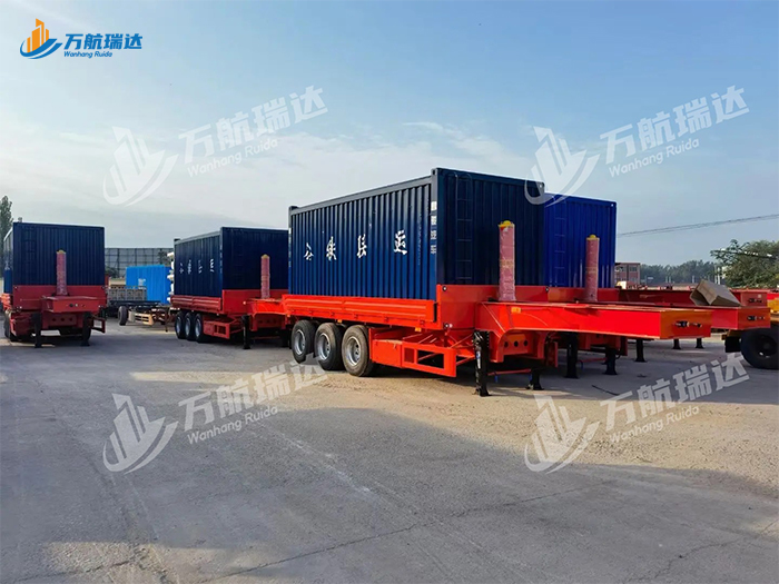 骨架后翻自卸半挂车