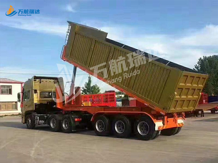 骨架后翻自卸半挂车