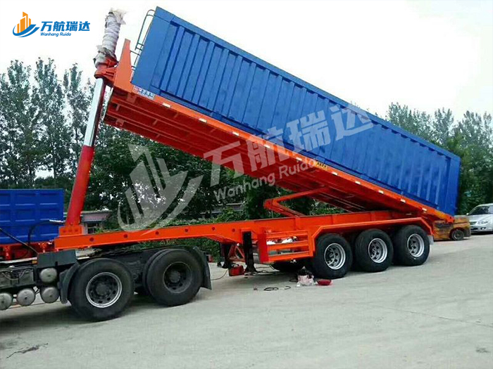 骨架后翻自卸半挂车