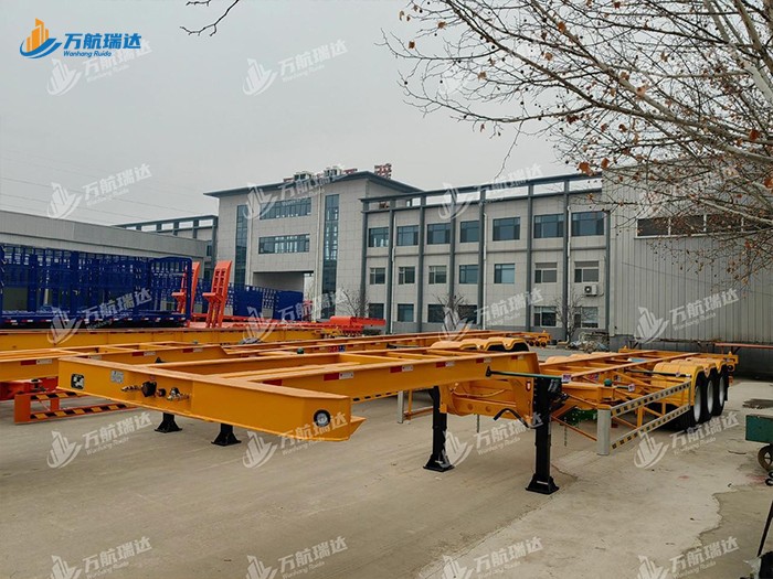 鹅颈式骨架运输半挂车
