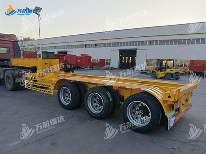 鹅颈式骨架运输半挂车
