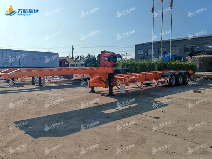 鹅颈式骨架运输半挂车