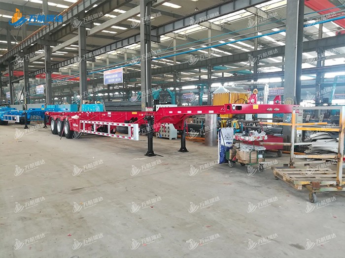 鹅颈式骨架运输半挂车