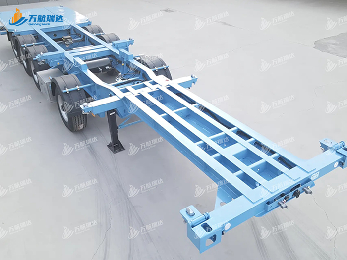 鹅颈式骨架运输半挂车