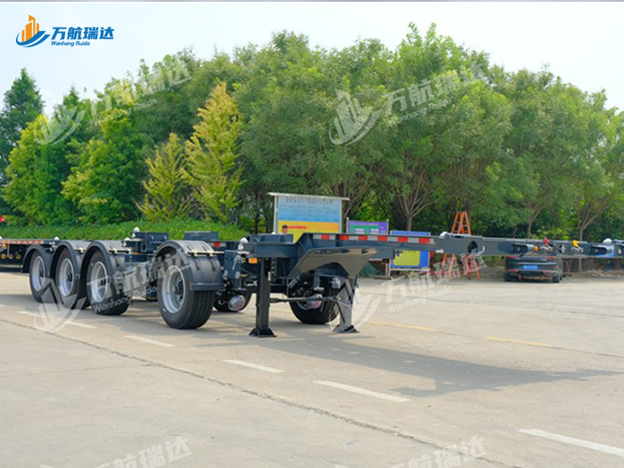 鹅颈式骨架运输半挂车