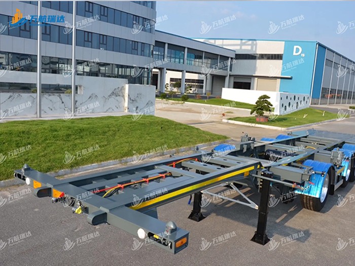 鹅颈式骨架运输半挂车