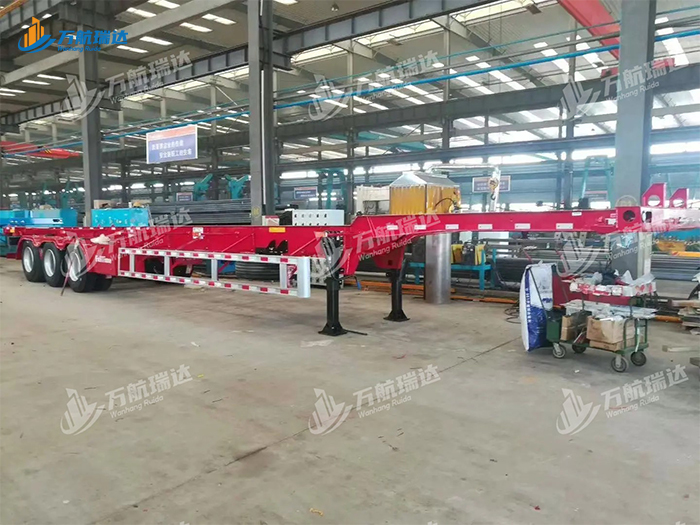 直梁式骨架运输半挂车