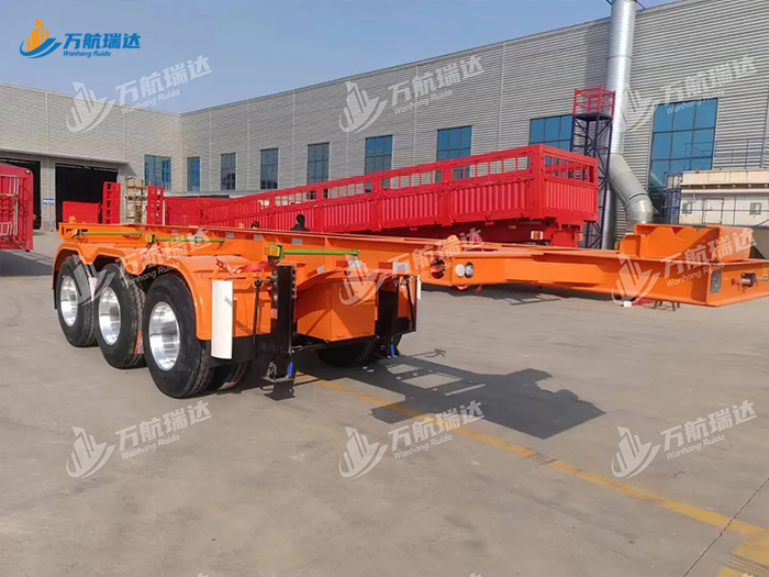 直梁式骨架运输半挂车