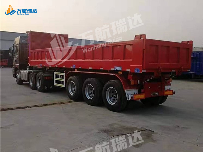 平板式栏板半挂车