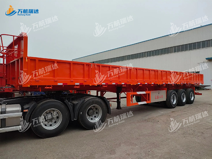 平板式栏板半挂车