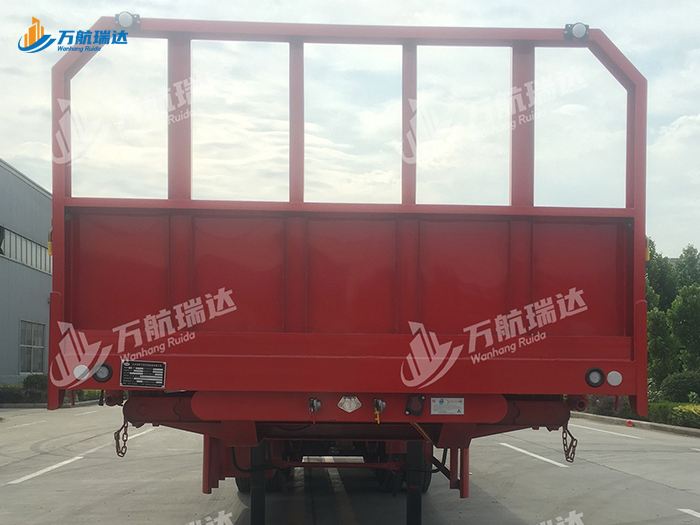 平板式栏板半挂车