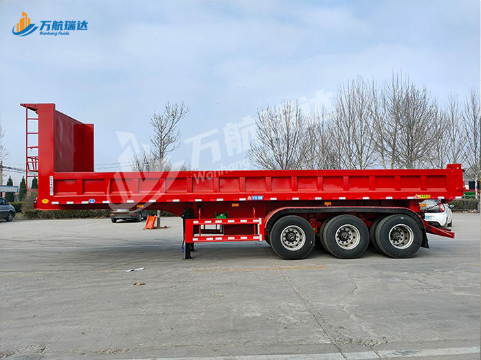 平板式栏板半挂车