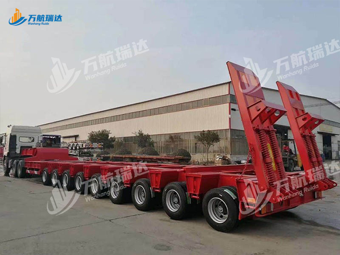 轴线低平板运输半挂车