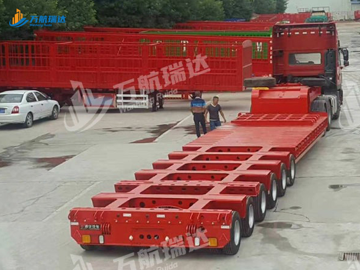 轴线低平板运输半挂车