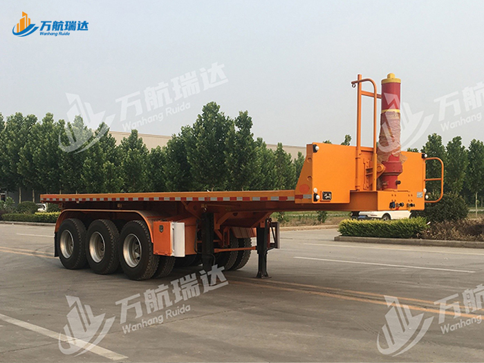 平板式后翻自卸半挂车