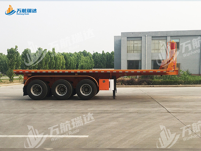 平板式后翻自卸半挂车