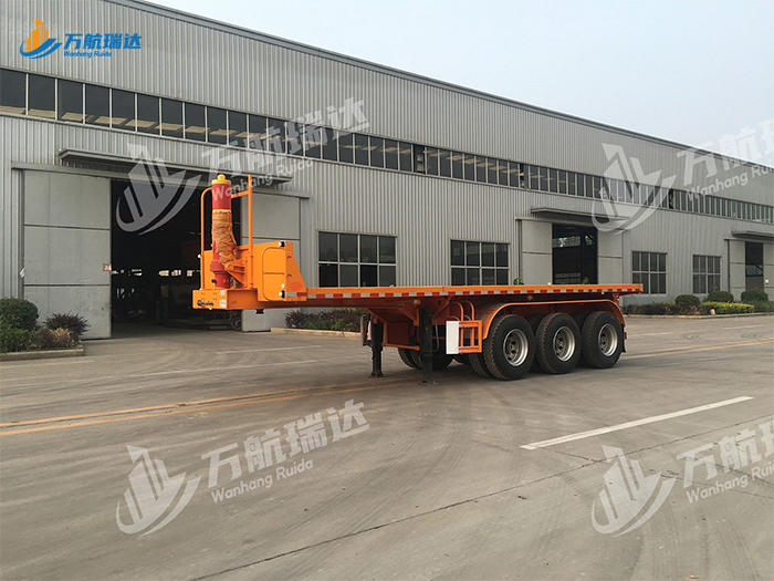 平板式后翻自卸半挂车