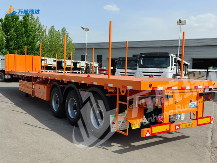 平板式后翻自卸半挂车