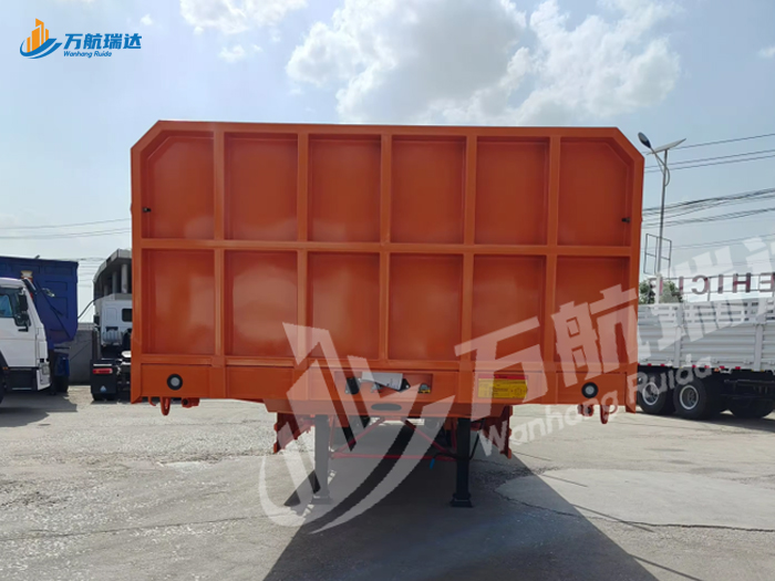 平板式后翻自卸半挂车