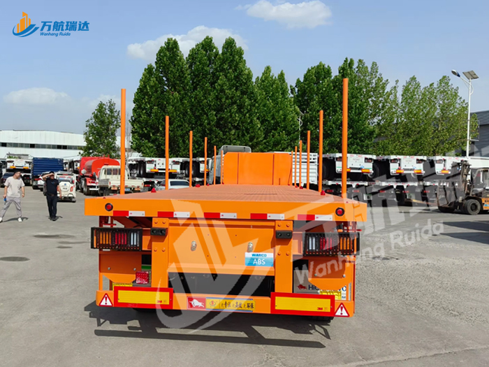 平板式后翻自卸半挂车