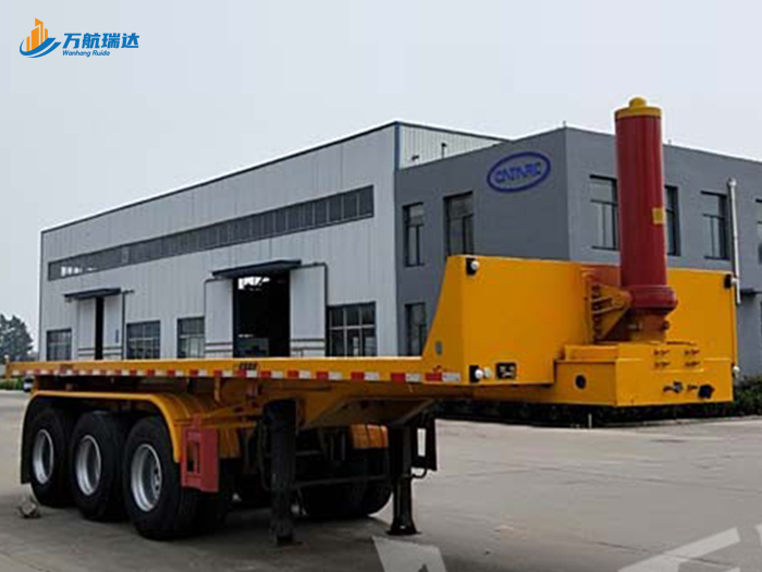 平板式后翻自卸半挂车