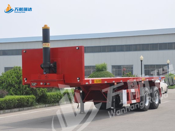 平板式后翻自卸半挂车