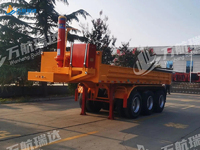 平板式后翻自卸半挂车