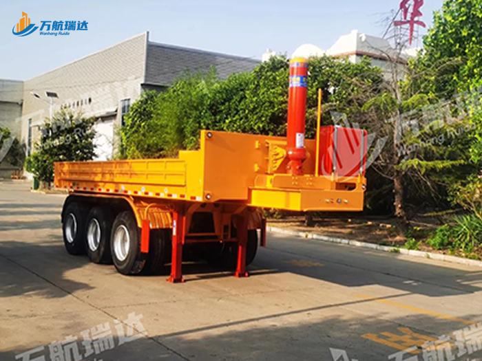 平板式后翻自卸半挂车