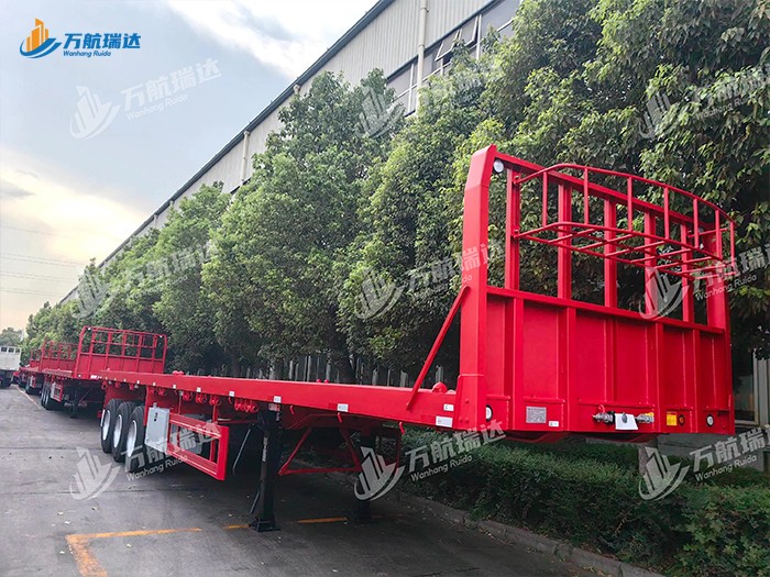 带档平板运输半挂车