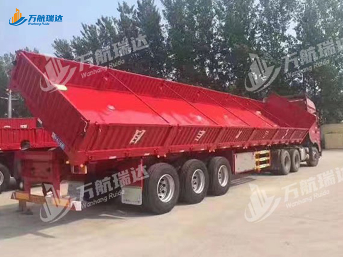 栏板侧翻自卸半挂车