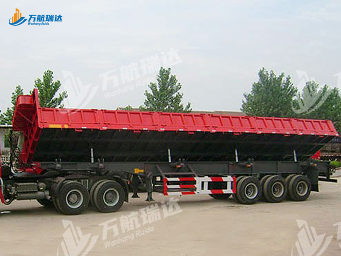 栏板侧翻自卸半挂车